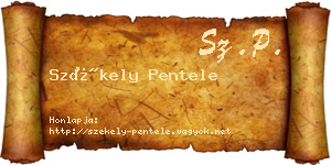 Székely Pentele névjegykártya